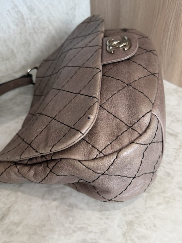 Chanel On the Road Flap Bag Quilted Leather Large