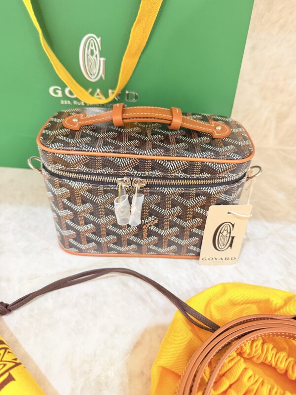 Goyard Muse Vanity Case Coated Canvas Mini Black and Tan