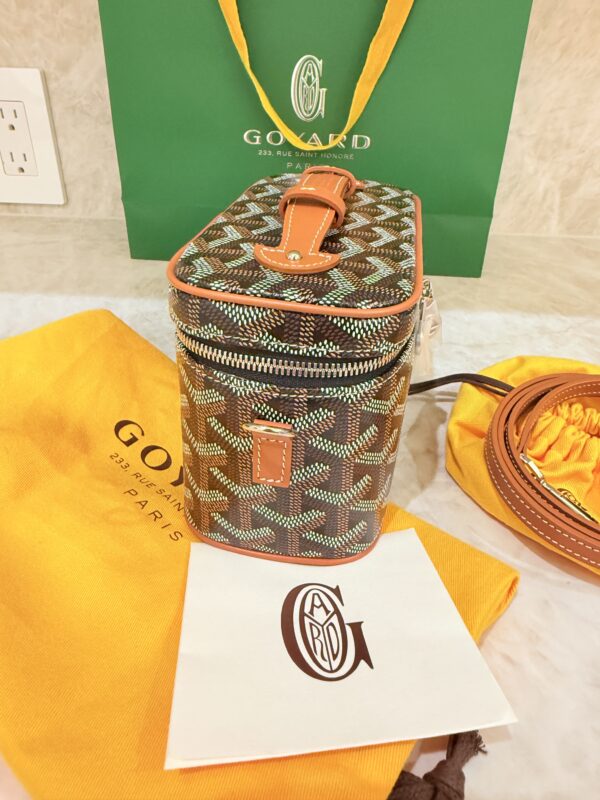 Goyard Muse Vanity Case Coated Canvas Mini Black and Tan