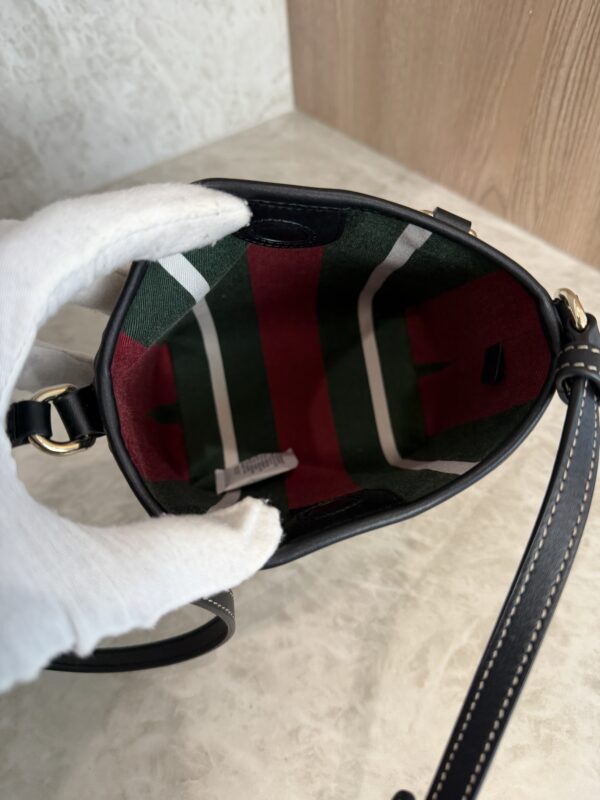 Gucci GG Emblem Nano Bucket Bag Black