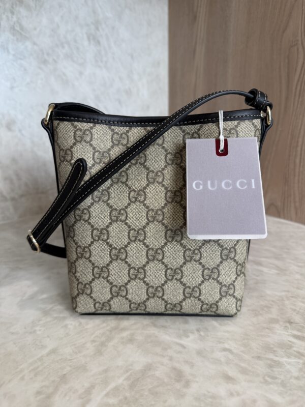 Gucci GG Emblem Nano Bucket Bag Black