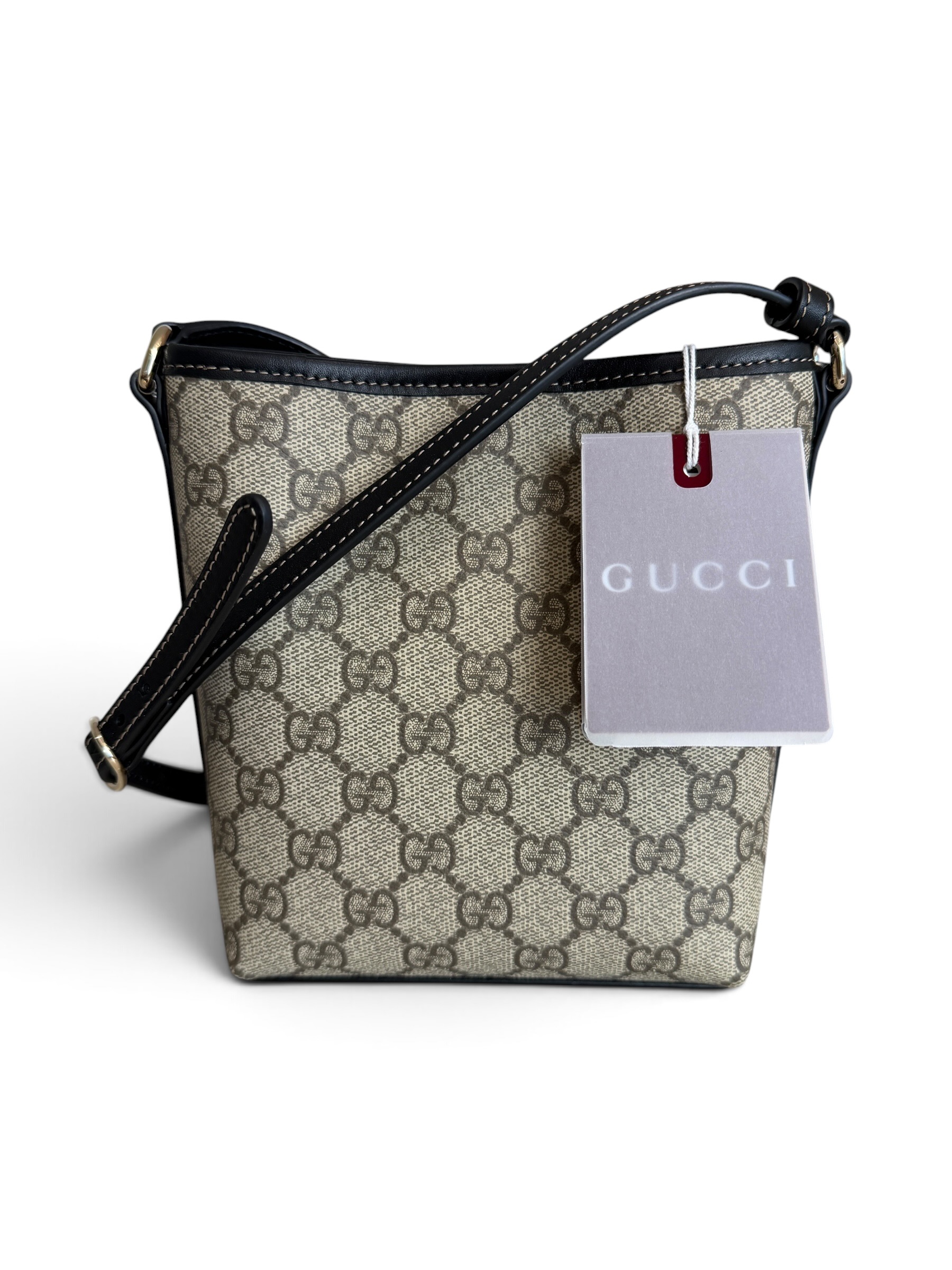 Gucci GG Emblem Nano Bucket Bag Black