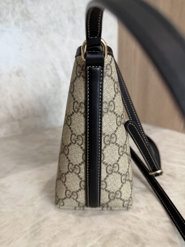 Gucci GG Emblem Nano Bucket Bag Black