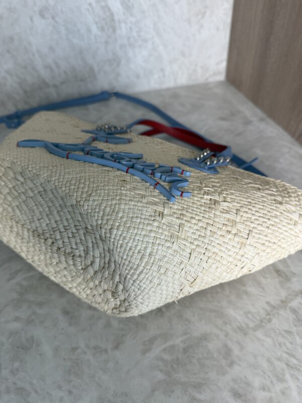 Christian Louboutin Cabata Basket Mini Tote Bag Raffia