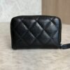 Chanel Calfskin Quilted Zip Coin Purse So Black