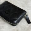 Chanel Calfskin Quilted Zip Coin Purse So Black