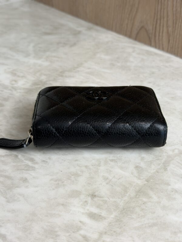 Chanel Calfskin Quilted Zip Coin Purse So Black