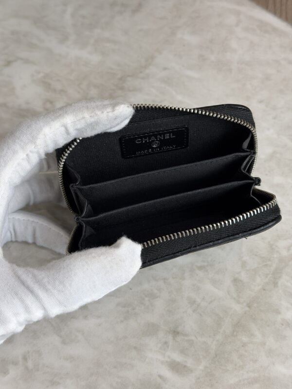 Chanel Calfskin Quilted Zip Coin Purse So Black