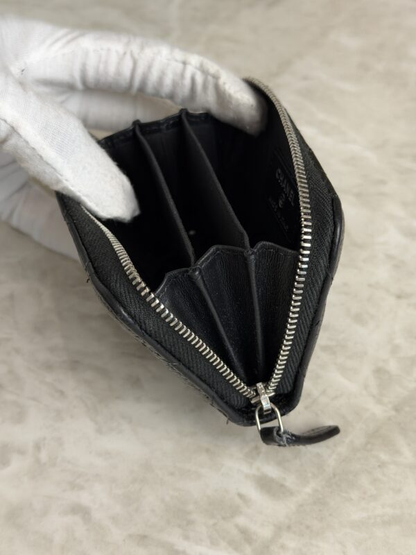 Chanel Calfskin Quilted Zip Coin Purse So Black