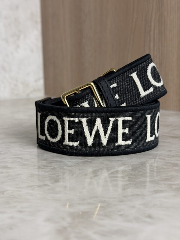 Loewe Anagram Shoulder Strap Jacquard With Leather Black