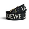 Loewe Anagram Shoulder Strap Jacquard With Leather Black