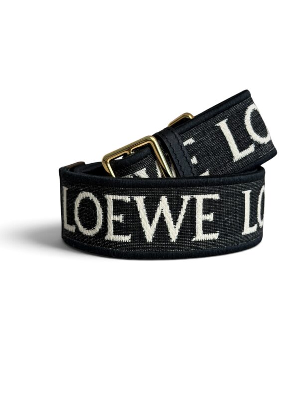 Loewe Anagram Shoulder Strap Jacquard With Leather Black