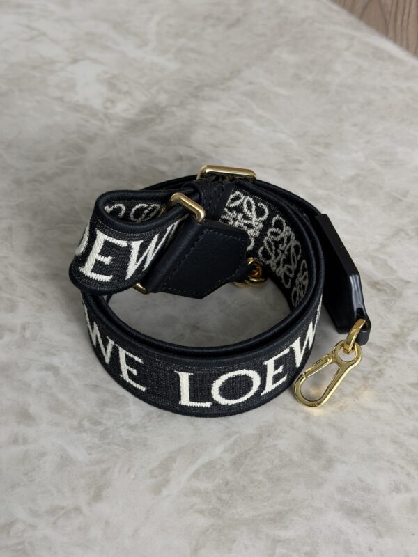 Loewe Anagram Shoulder Strap Jacquard With Leather Black