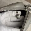Chanel Metallic Calfskin Quilted Small Ballerine Camera Case Grey