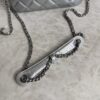Chanel Metallic Calfskin Quilted Small Ballerine Camera Case Grey
