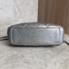 Chanel Metallic Calfskin Quilted Small Ballerine Camera Case Grey