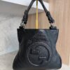 Gucci Sakai Be Green Calfskin Diagonal Stitched Small Blondie Tote Black