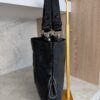 Gucci Sakai Be Green Calfskin Diagonal Stitched Small Blondie Tote Black