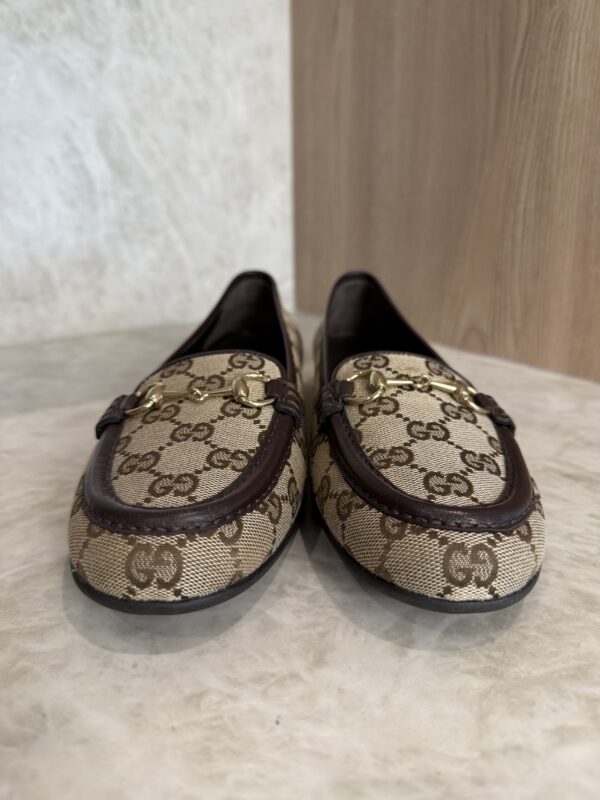 Gucci Horsebit GG Canvas Mule Slides Size 39.5