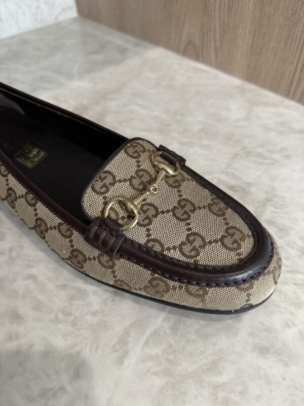 Gucci Horsebit GG Canvas Mule Slides Size 39.5