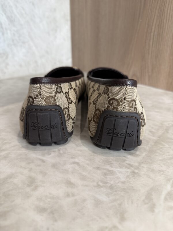 Gucci Horsebit GG Canvas Mule Slides Size 39.5