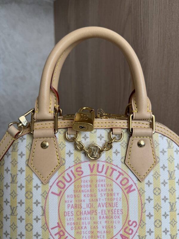 Louis Vuitton Alma BB Limited Edition LV Stamp Collection Banana Colorway
