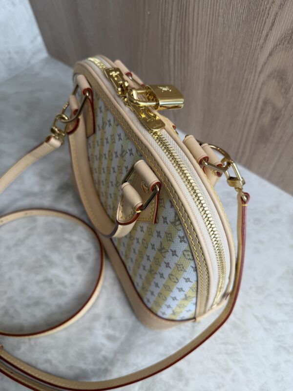 Louis Vuitton Alma BB Limited Edition LV Stamp Collection Banana Colorway