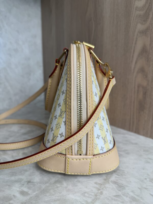 Louis Vuitton Alma BB Limited Edition LV Stamp Collection Banana Colorway