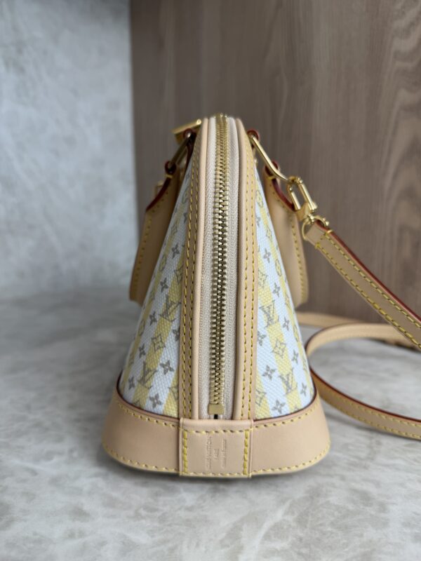 Louis Vuitton Alma BB Limited Edition LV Stamp Collection Banana Colorway
