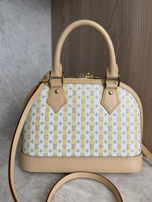 Louis Vuitton Alma BB Limited Edition LV Stamp Collection Banana Colorway