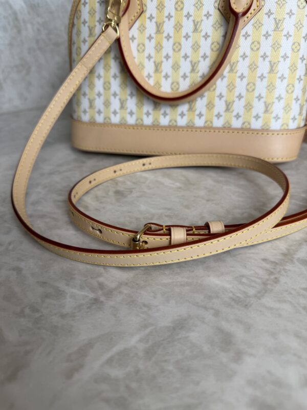 Louis Vuitton Alma BB Limited Edition LV Stamp Collection Banana Colorway