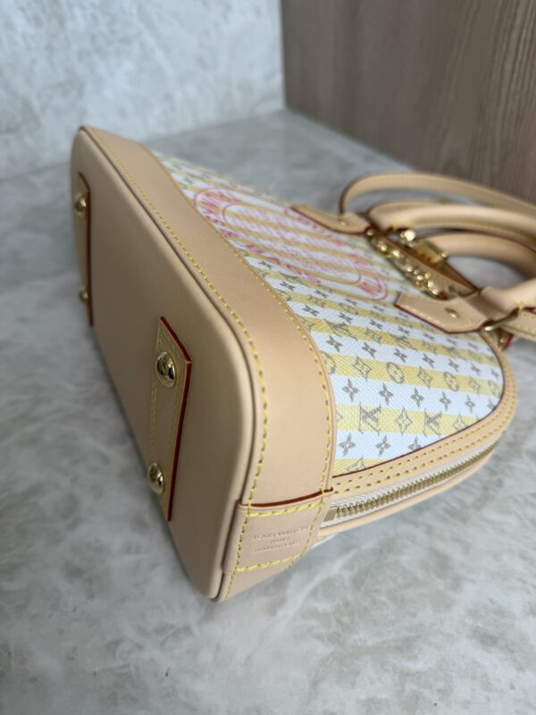 Louis Vuitton Alma BB Limited Edition LV Stamp Collection Banana Colorway