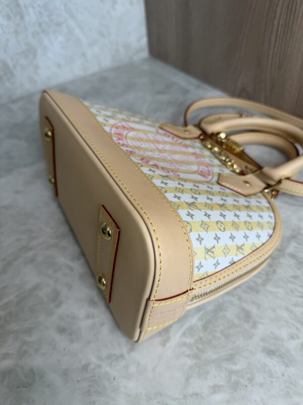 Louis Vuitton Alma BB Limited Edition LV Stamp Collection Banana Colorway