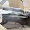 Christian Dior Lambskin Cannage Medium Lady Dior Grey Gold Hardware