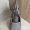 Christian Dior Lambskin Cannage Medium Lady Dior Grey Gold Hardware