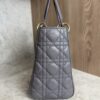 Christian Dior Lambskin Cannage Medium Lady Dior Grey Gold Hardware