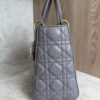 Christian Dior Lambskin Cannage Medium Lady Dior Grey Gold Hardware