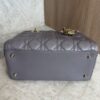 Christian Dior Lambskin Cannage Medium Lady Dior Grey Gold Hardware