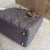Christian Dior Lambskin Cannage Medium Lady Dior Grey Gold Hardware