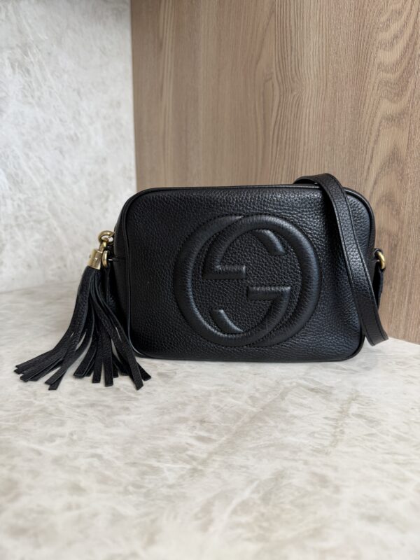 Gucci Calfskin Small Soho Disco Bag Black