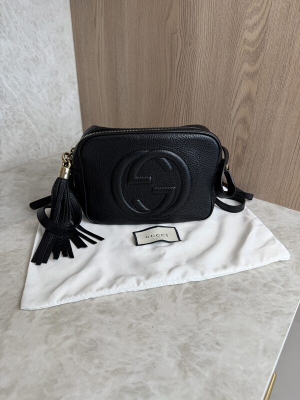 Gucci Calfskin Small Soho Disco Bag Black