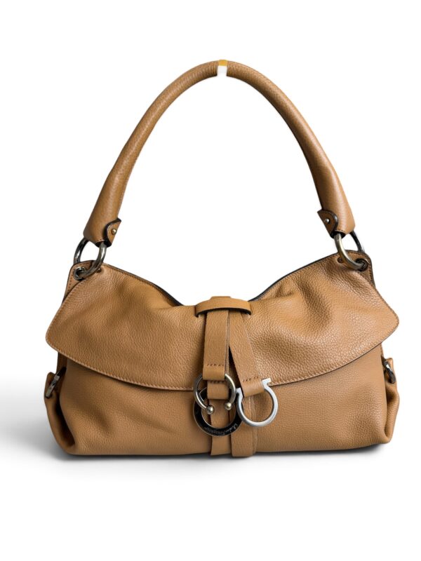 Salvatore Ferragamo Gancini Shoulder Bag Tan