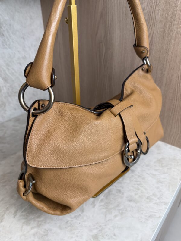 Salvatore Ferragamo Gancini Shoulder Bag Tan