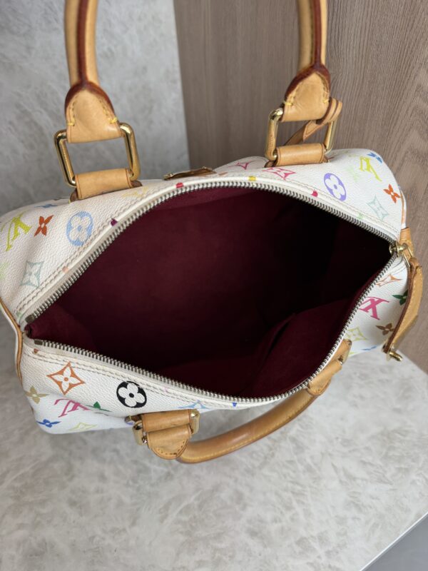 Louis Vuitton Monogram Multicolor Speedy 30 White