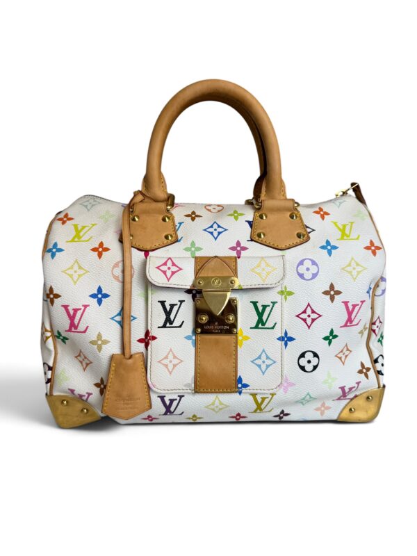 Louis Vuitton Monogram Multicolor Speedy 30 White