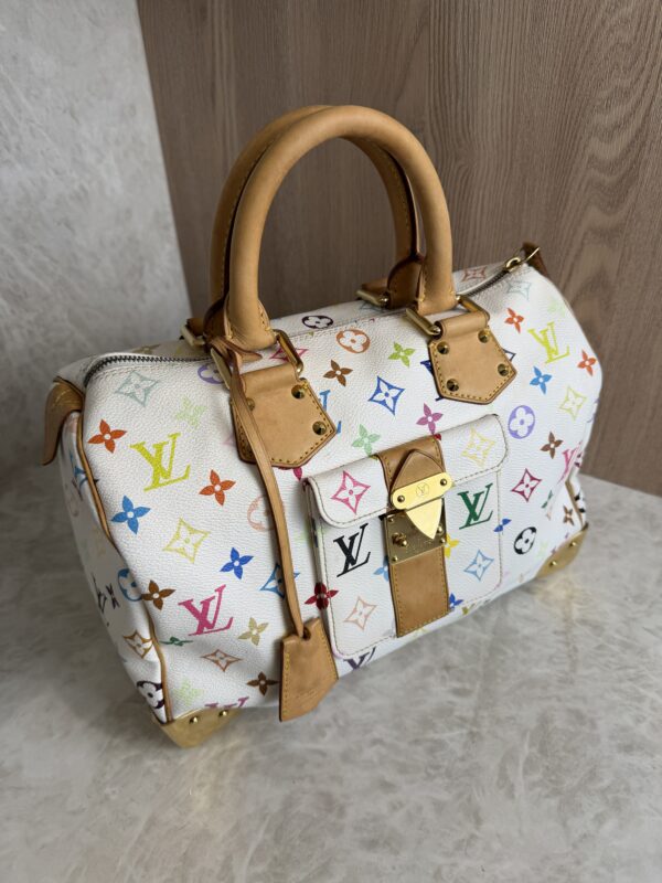 Louis Vuitton Monogram Multicolor Speedy 30 White