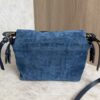 Fendi Mamma Baguette Small Blue FF Denim Flocked Mini Bag