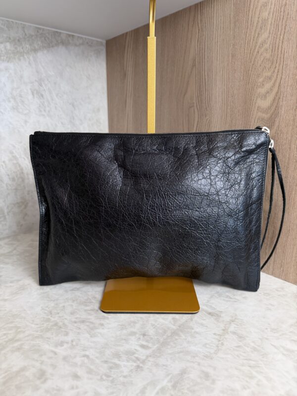 Balenciaga Agneau Classic Hardware Small Pouch Black