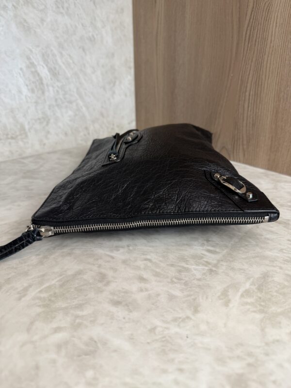 Balenciaga Agneau Classic Hardware Small Pouch Black