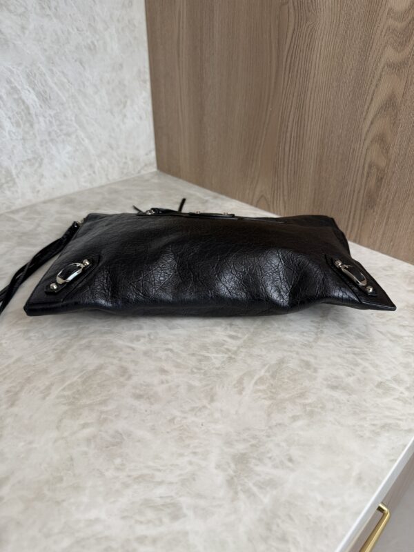 Balenciaga Agneau Classic Hardware Small Pouch Black